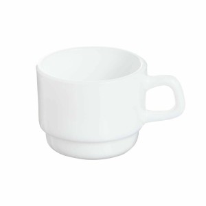 Piece Coffee Cup Set Arcoroc Restaurant White Glass 80 ml (12 Units)