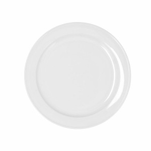 Flacher Teller Bidasoa Glacial Ala Estrch Weiß aus Keramik (6 Stück) (Pack 6x)