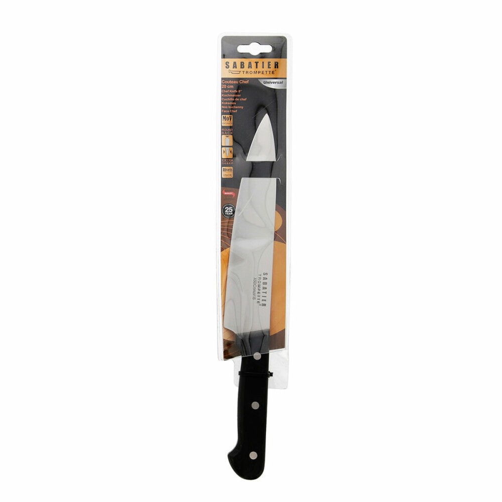 Chef Messer Sabatier Universal Schwarz Metall 20 cm (6 Stück)