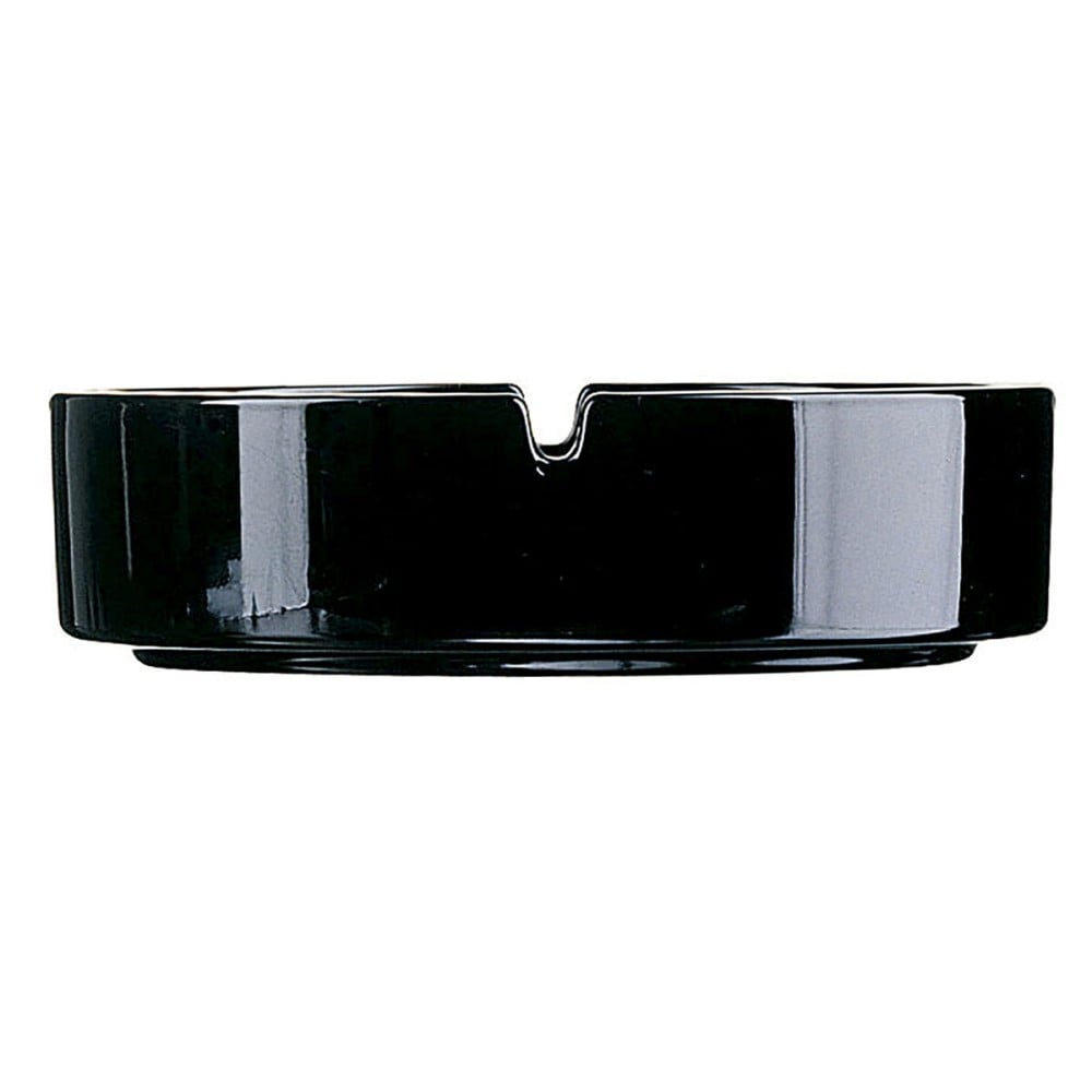 Ashtray Arcoroc 6 Units Stackable Set Black Glass 10,7 cm
