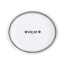 Flat Plate Luminarc Friends Time Bistr White/Black Glass Ø 30 cm Meat (12 Units)