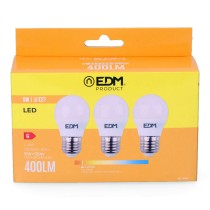 Packung mit 3 LED-Glühbirnen EDM G 5 W E27 Ø 4,5 x 8 cm (3200 K)