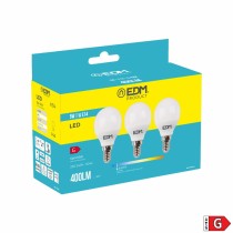 Packung mit 3 LED-Glühbirnen EDM G 5 W E14 400 lm Ø 4,5 x 8 cm (6400 K)