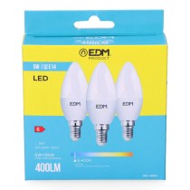 Packung mit 3 LED-Glühbirnen EDM G 5 W E14 400 lm Ø 3,6 x 10 cm (6400 K)