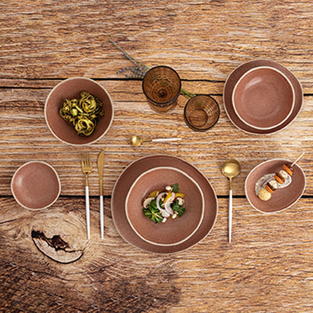 Snack Bowl Bidasoa Gio Brown Ceramic 15 x 4 cm (6 Units)