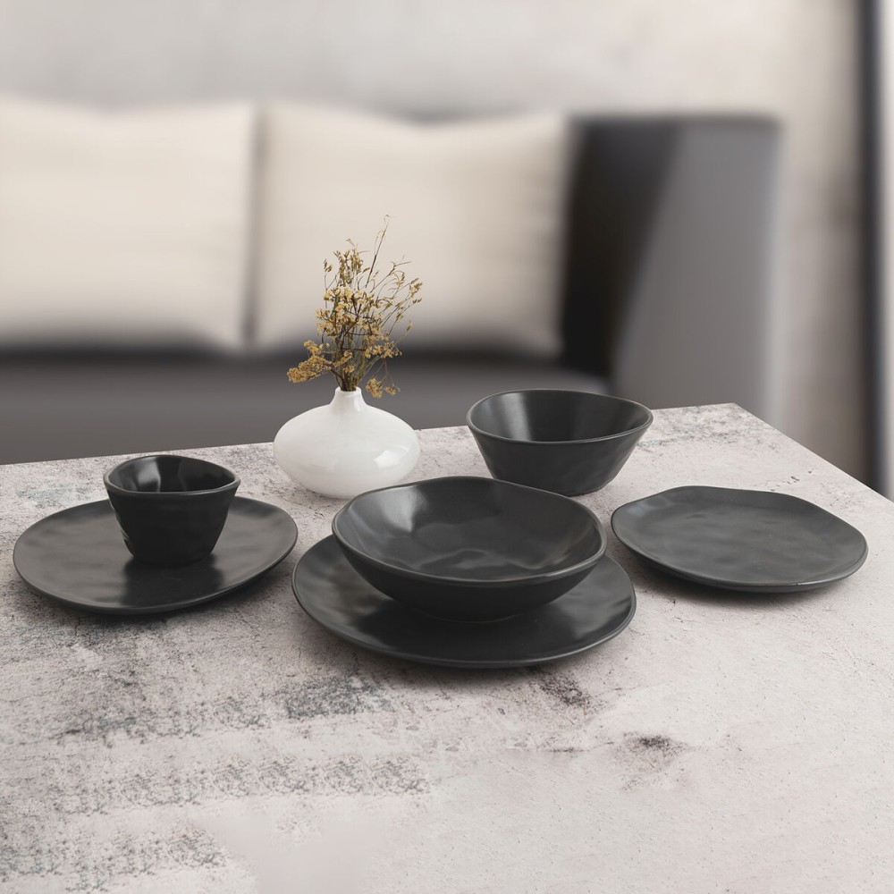 Ensemble à apértif Bidasoa Cosmos Gris Céramique 12 cm (6 Unités)
