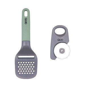Pizza Cutter Quid Ozon Green Metal 2 Pieces