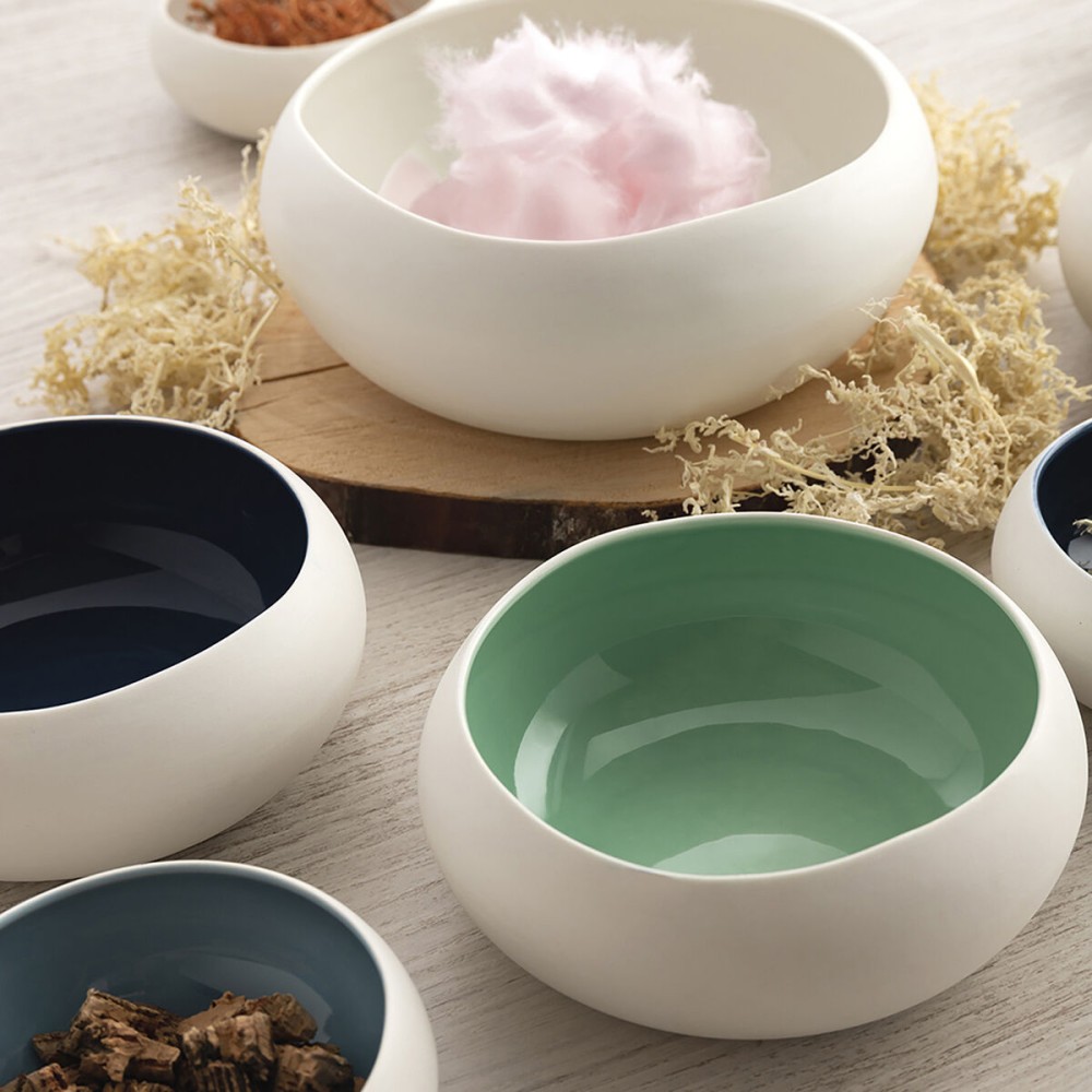 Snack Bowl Ariane Organic White Ceramic Ø 21 cm (2 Units)