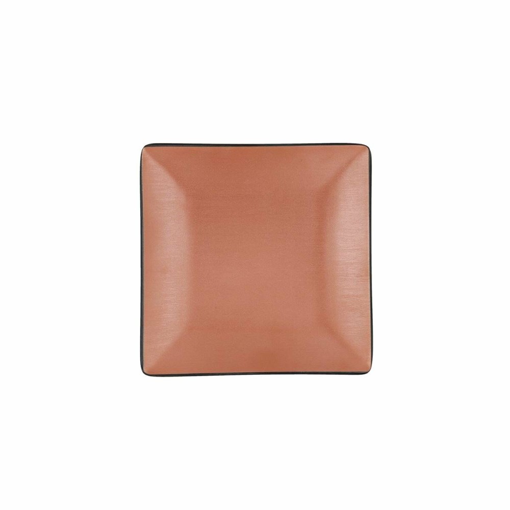 Flacher Teller Bidasoa Gio Braun Kunststoff 18 x 18 cm (12 Stück)