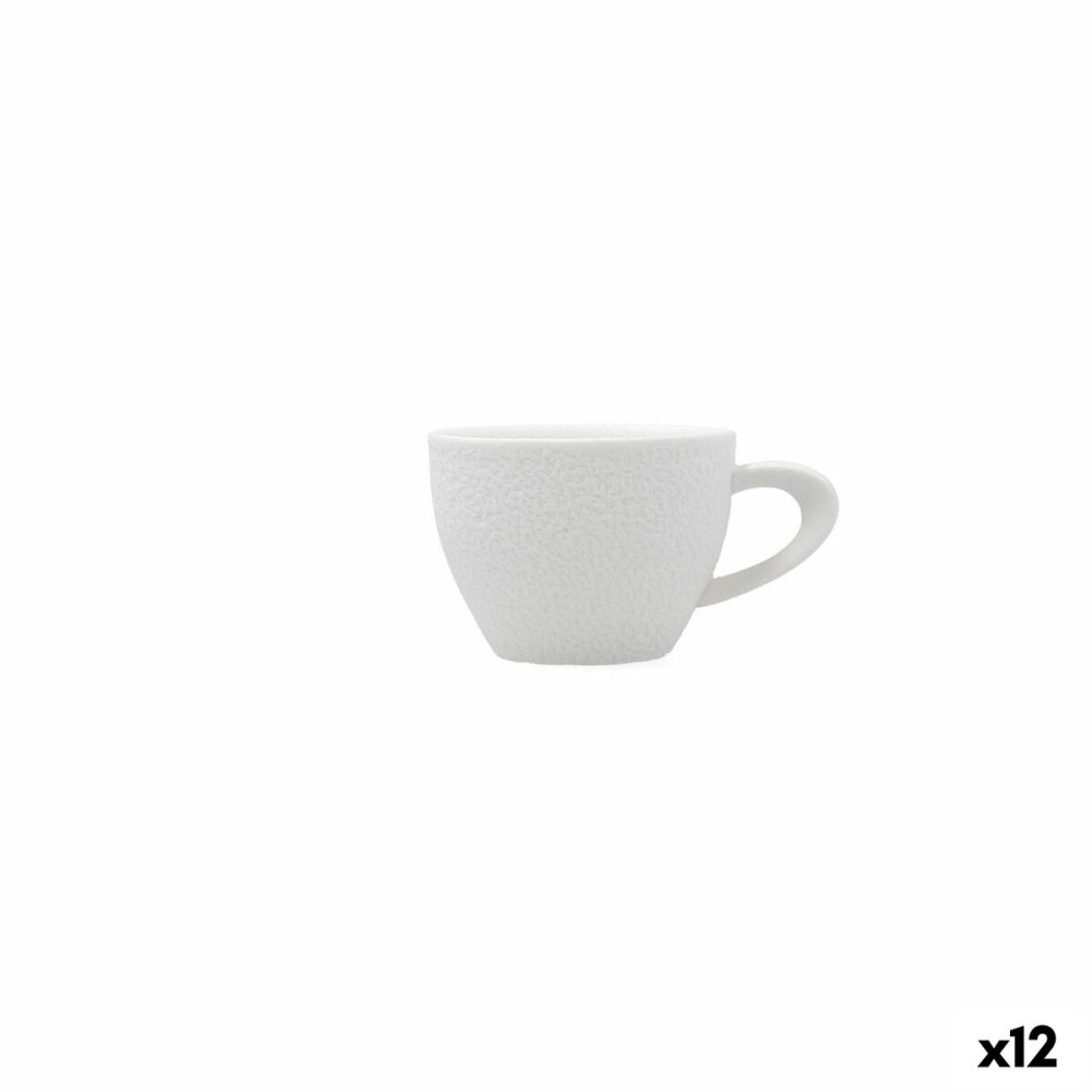 Ensemble de tasses à café Bidasoa Fosil Blanc Céramique Alumine 80 ml (12 Unités)