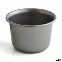 Flan Mould Quid Sweet Grey Black Metal (48 Units)