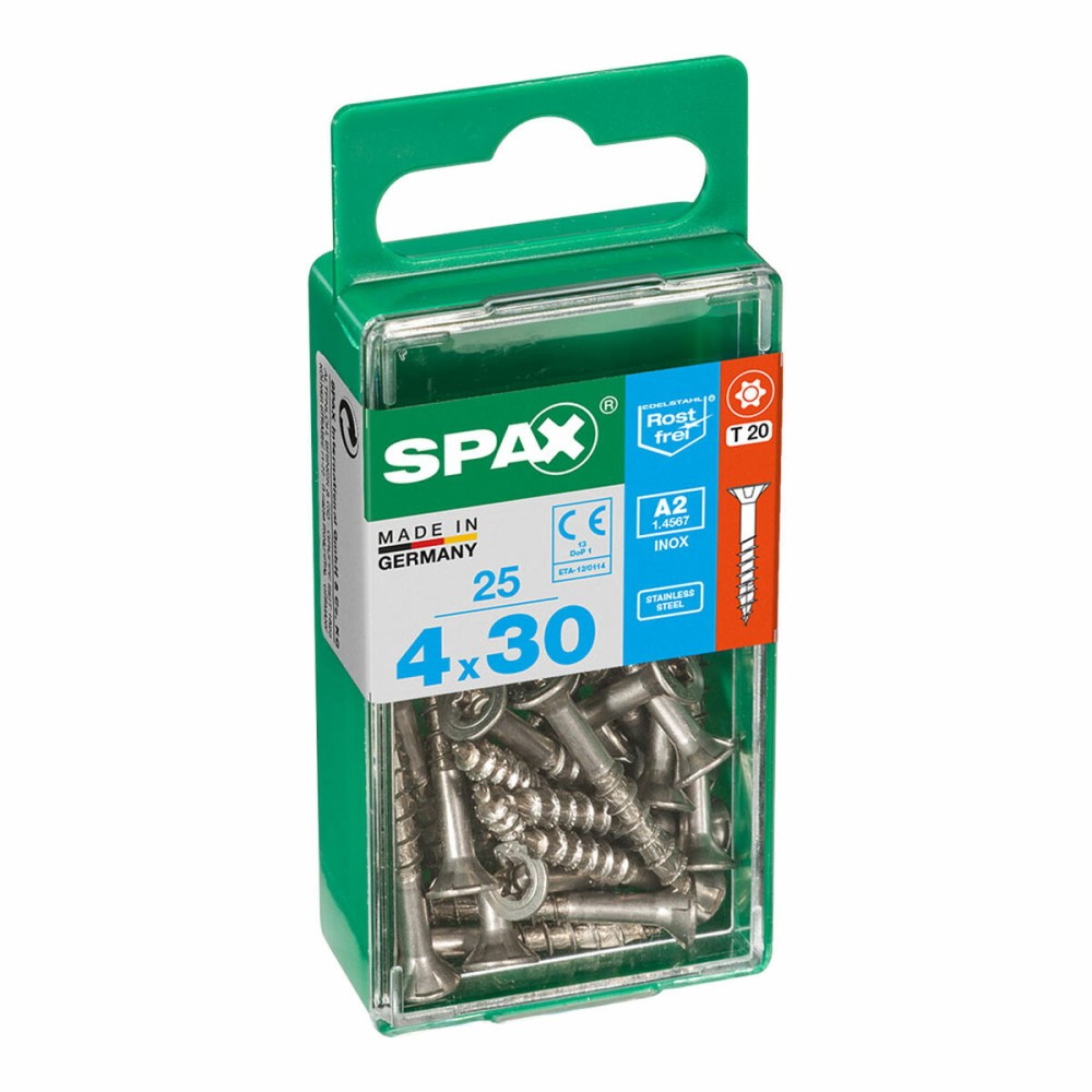 Schraubenkasten SPAX 4197000400301 Holzschraube Flacher Kopf (4 x 30 mm) (4,0 x 30 mm)