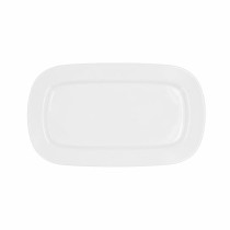 Serving Platter Bidasoa Glacial White Ceramic 31 x 18 cm (6 Units) (Pack 6x)