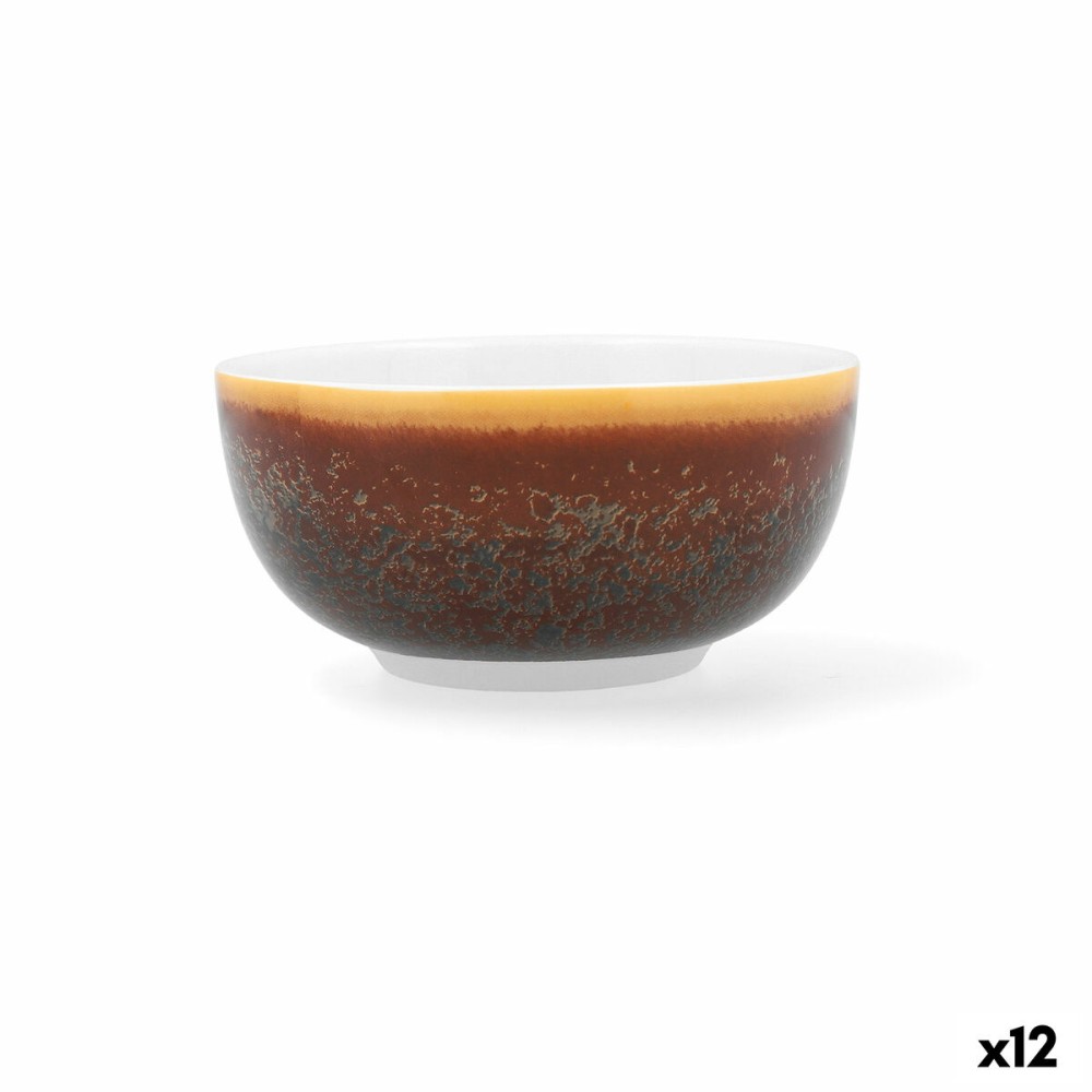 Snack Bowl Ariane Decor Brown Ceramic 12 cm (12 Units)