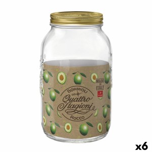 Glass Jar Bormioli Rocco Quattro Stagioni Transparent (6 Units)