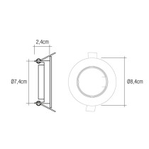 Lamp EDM 35908 Halogen ø 8,4 cm Support hoop