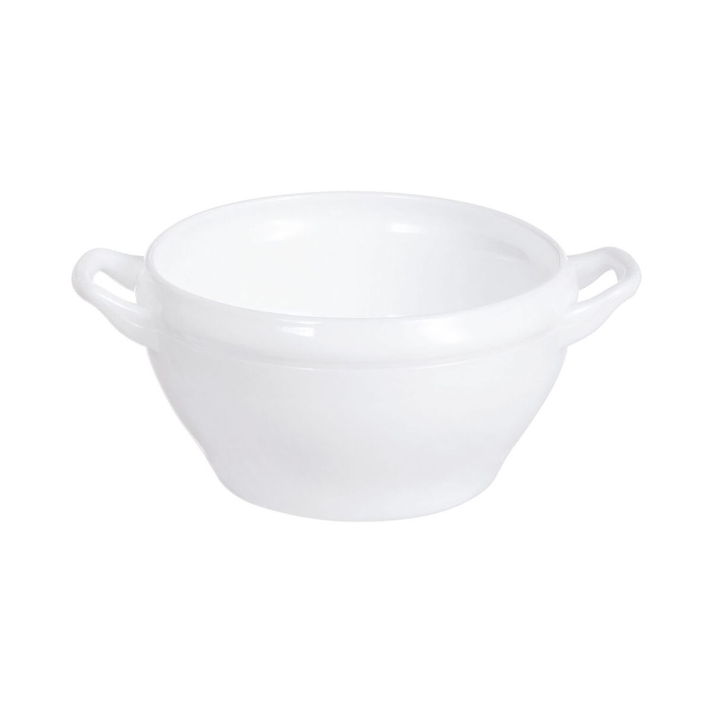Suppenschalen Luminarc Bol Opal Weiß 540 ml Mit Griffen (24 Stück)