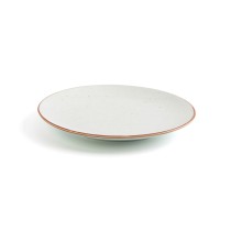 Flacher Teller Ariane Terra Beige aus Keramik Ø 18 cm (12 Stück)