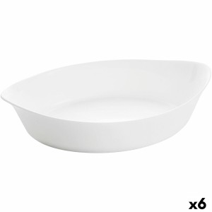 Kochschüssel Luminarc Smart Cuisine Oval Weiß Glas 28 x 17 cm (6 Stück)