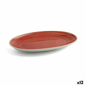 Tablett für Snacks Ariane Terra Rot aus Keramik Ø 26 cm (12 Stück)