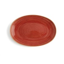 Tablett für Snacks Ariane Terra Rot aus Keramik Ø 26 cm (12 Stück)