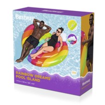 Bestway Île flottante gonflable Arc-en-ciel 175x163 cm Plage et Piscine 43722