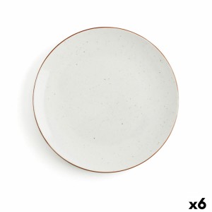Flacher Teller Ariane Terra Beige aus Keramik Ø 27 cm (6 Stück)