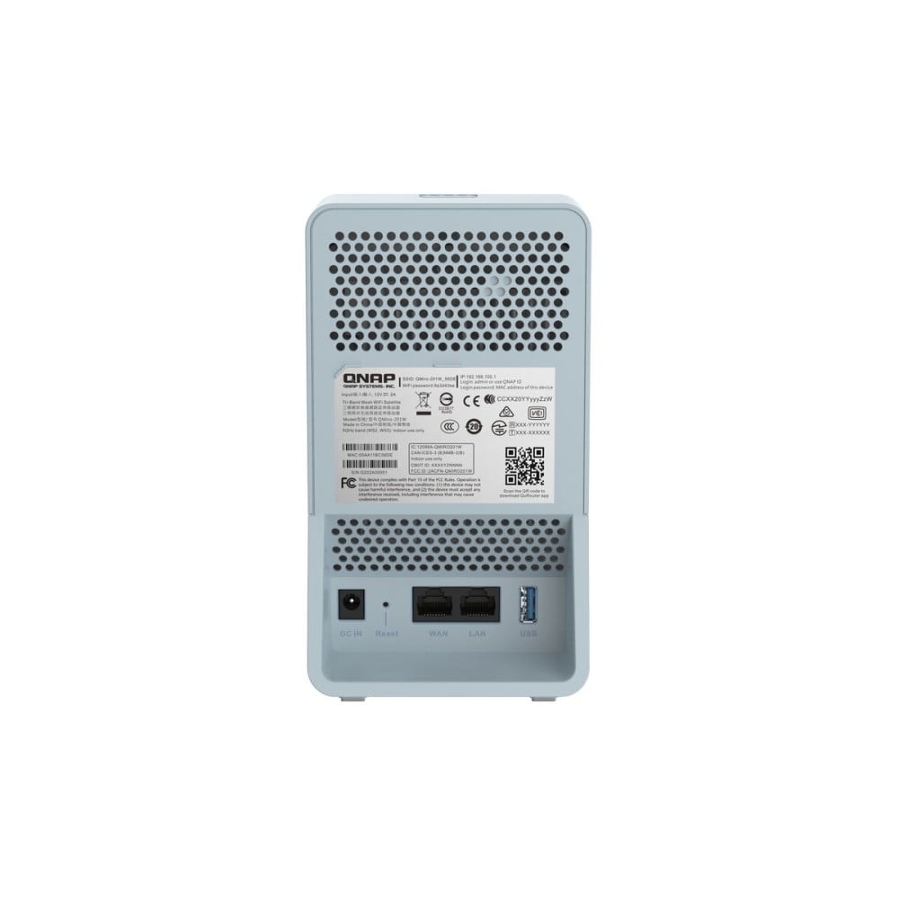 Router Qnap QMiro-201W Blau USB RJ45 Ethernet LAN USB 3.2 USB x 3 Bluetooth Wi-Fi Wi-Fi 5 GHz