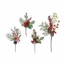 Décorations de Noël Krist+ Marron Rouge Vert Fruits rouges 20 x 39 x 6 cm (12 Unités)