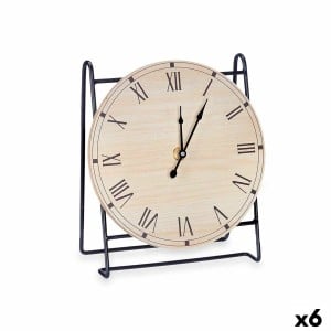 Horloge de table Gift Decor 22STC316-2 Noir Bois (6 Unités)