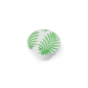 Pommeau Rei e295 Rond Bois de hêtre Vert 2 Unités (Ø 38 x 22 mm)