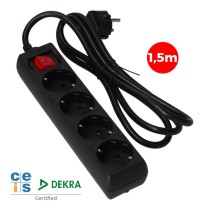 4-socket plugboard with power switch EDM Schuko (1,5 m)