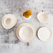 Bol pour Apéritifs Bidasoa Cosmos Blanc Céramique 17 cm (12 Unités)