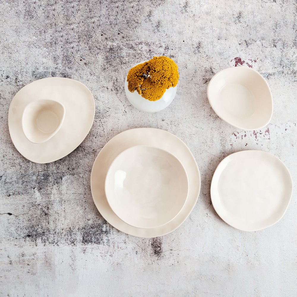 Bol pour Apéritifs Bidasoa Cosmos Blanc Céramique 17 cm (12 Unités)