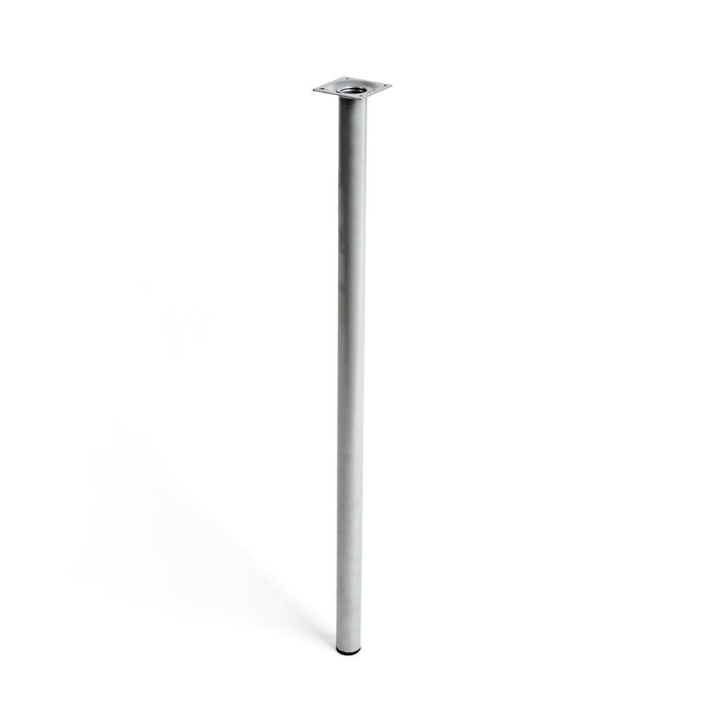 Pieds Rei 401g Mat Chrome Cylindrique Argenté Acier Moderne (Ø 3 x 80 cm)