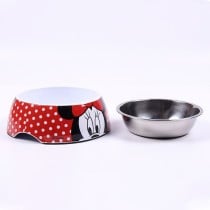 Futternapf für Hunde Minnie Mouse Rot Melamine 180 ml Schwarz Metall