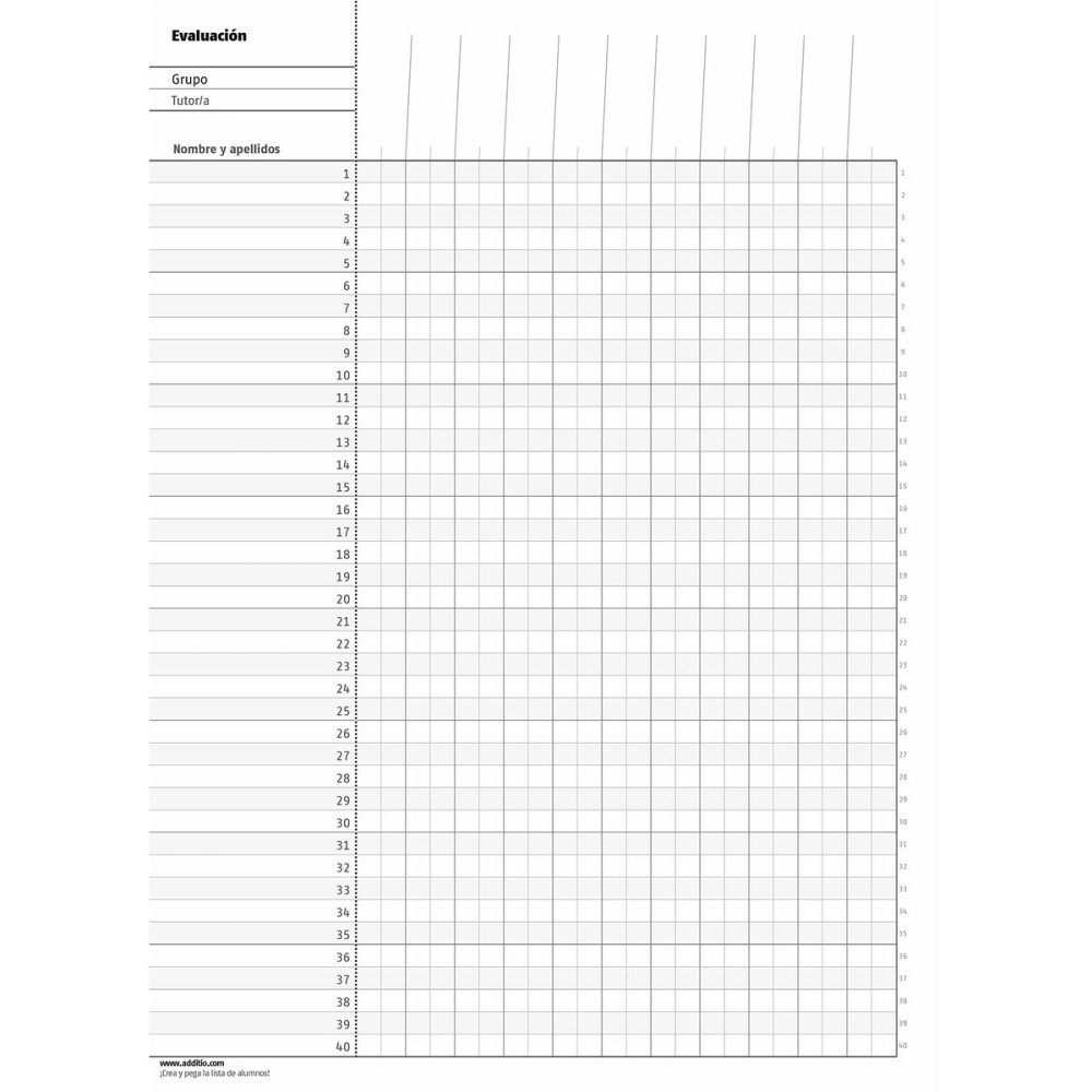 Planificateur annuel Additio TRIPLEX 22,5 x 31 cm