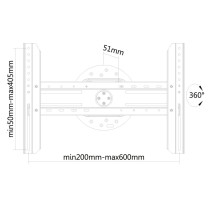 Wandhalterung Neomounts LED-WR100BLACK 75" Schwarz