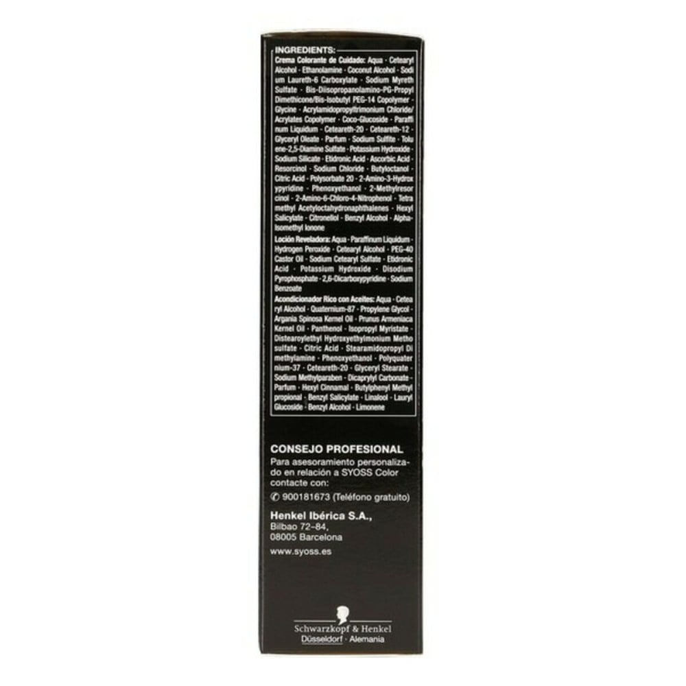 Permanent Dye Syoss Olio Intense Ammonia-free Nº 8,60 Honey Blonde