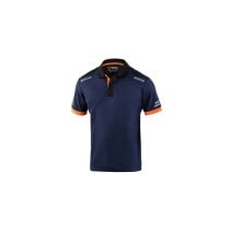 Men’s Short Sleeve Polo Shirt Sparco TW Blue Orange Dark blue
