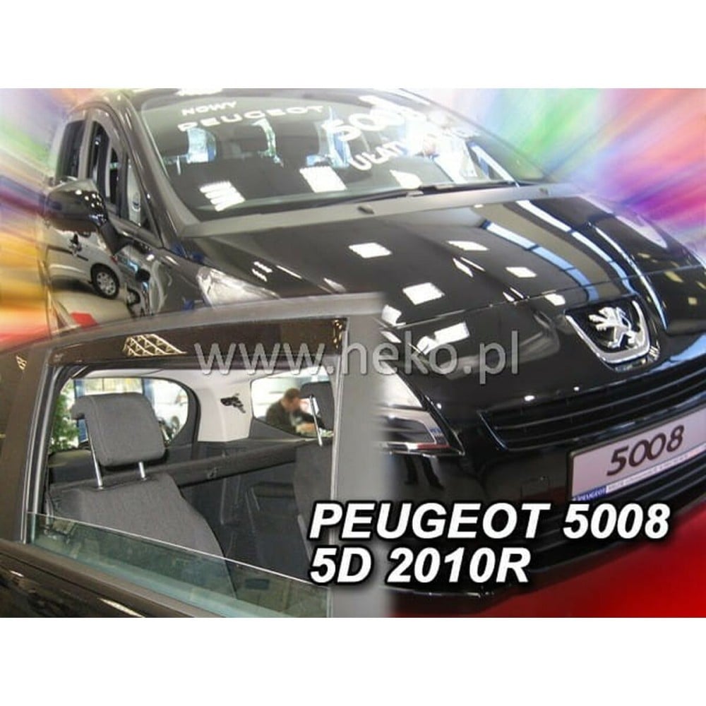 Windabweiser HEKO HO26142 PEUGEOT I 5008 Rückseite Vorderseite 4 Stücke