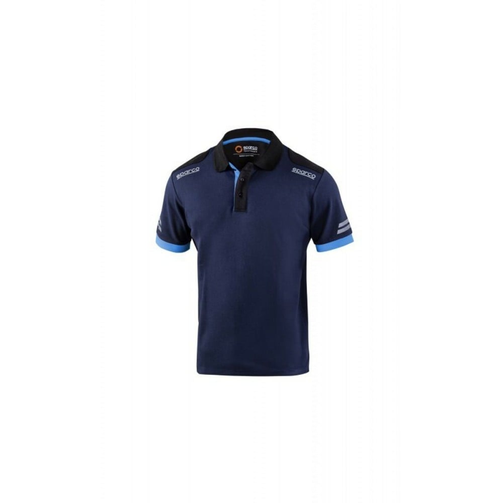 Herren Kurzarm-Poloshirt Sparco Sparco Tech Blau Marineblau XS