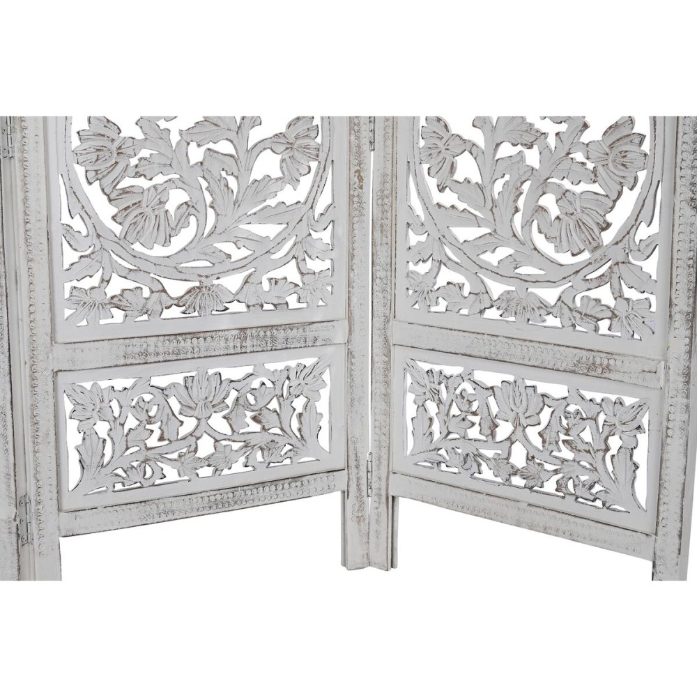 Paravent DKD Home Decor Blanc Bois de manguier Bois MDF 150 x 2 x 180 cm