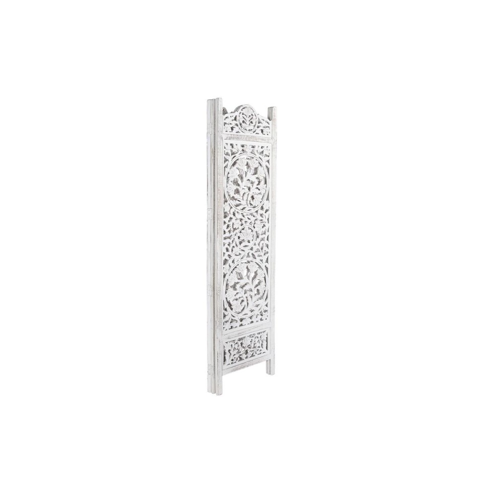 Paravent DKD Home Decor Blanc Bois de manguier Bois MDF 150 x 2 x 180 cm