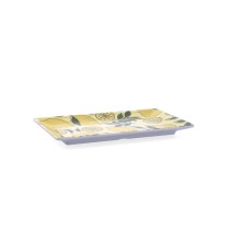 Snack tray Quid Sicilia Multicolour Bioplastic Lemon 25 x 15 x 2 cm (12 Units)