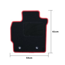 Set de tapis de voitures OCC Motorsport OCCTY0001RD Noir Toyota Auris (2007-2013) 5 Pièces
