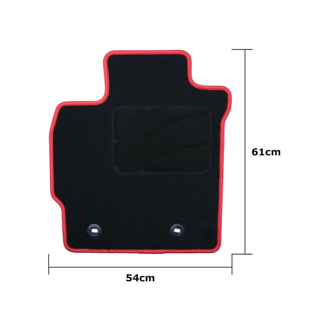 Auto-Fußmatten-Set OCC Motorsport OCCTY0001RD Schwarz Toyota Auris (2007-2013) 5 Stücke
