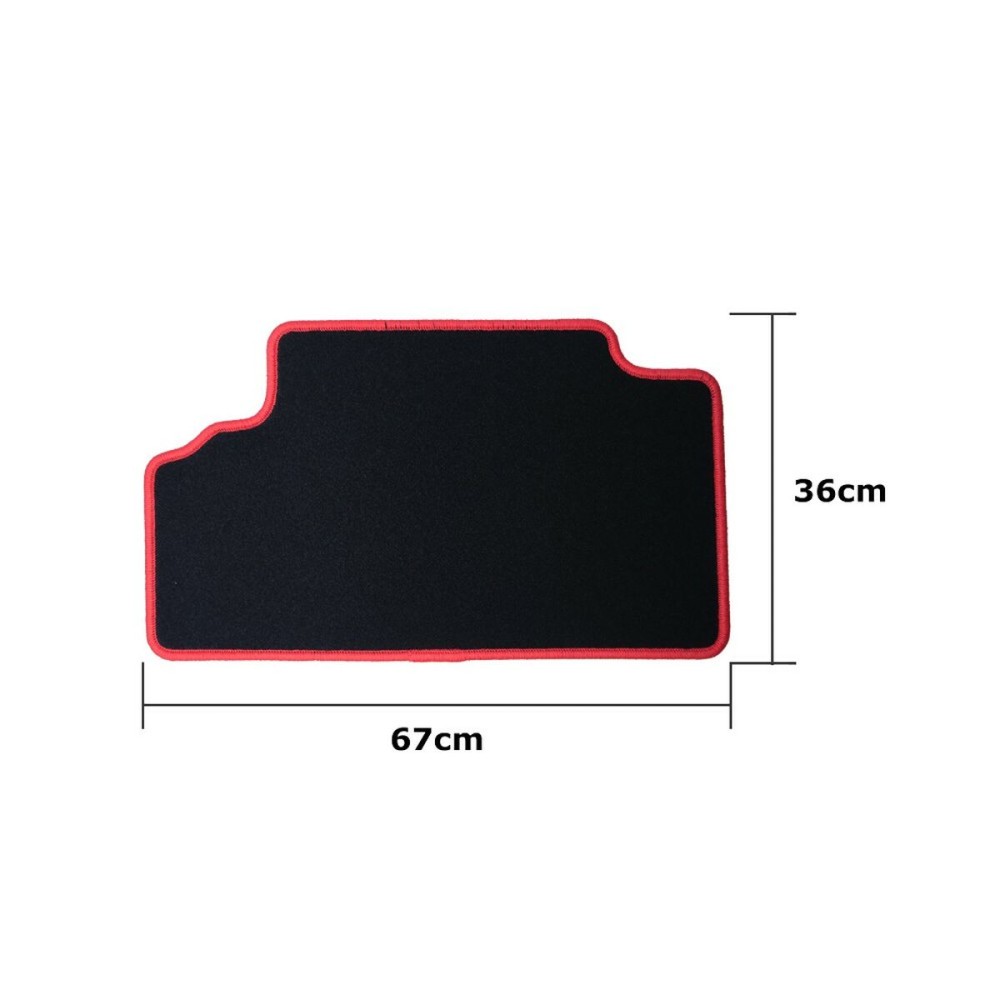 Set de tapis de voitures OCC Motorsport OCCTY0001RD Noir Toyota Auris (2007-2013) 5 Pièces