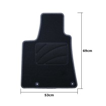 Set de tapis de voitures OCC Motorsport OCCMS0003GD Noir Gris foncé Maserati Levante 2016 5 Pièces