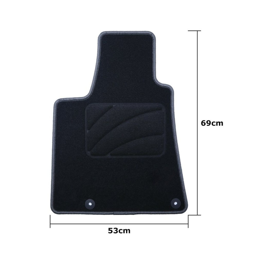 Set de tapis de voitures OCC Motorsport OCCMS0003GD Noir Gris foncé Maserati Levante 2016 5 Pièces